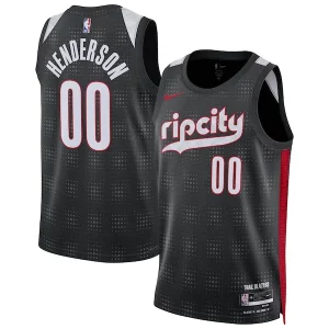 Scoot Henderson Portland Trail Blazers Nike Unisex 2024/25 Swingman Player Jersey City Edition Sophistiqué Black - Édition limitée - Uniques dans leur genre