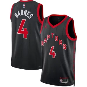 Scottie Barnes Toronto Raptors Jordan Brand Unisex Swingman Jersey Distingué Statement Edition Black - Pour les matchs d'athlétisme - Restez frais et confortable