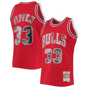 Scottie Pippen Chicago Bulls 1997/98 Hardwood Classics NBA 75th Anniversary Diamond Swingman Jersey Superbe Red - Vêtement de fan emblématique - Montrez votre amour pour l'équipe