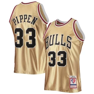 Scottie Pippen Chicago Bulls 75th Anniversary 1997/98 Hardwood Notable Classics Swingman Jersey Gold - Pour les matchs d'athlétisme - Restez frais et confortable