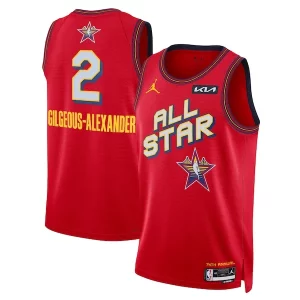 Shai Gilgeous Alexander Nike Unisex 2025 NBA All Star Charming Game Swingman Player Jersey Red - Idéal pour les soirées de sport - Montrez votre style