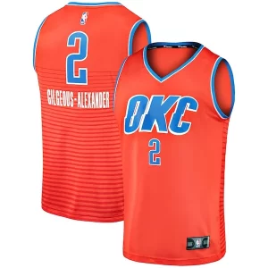 Shai Gilgeous Alexander Oklahoma City Thunder Fast Break Team Replica Jersey Statement Collectible Edition Orange - Vêtement de fan emblématique - Montrez votre amour pour l'équipe