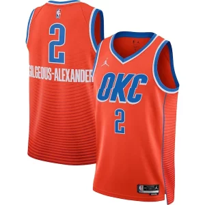 Shai Gilgeous Alexander Oklahoma City Thunder Jordan Brand Unisex Swingman Jersey Incontournable Statement Edition Orange - Maillot authentique - Reproduit avec soin