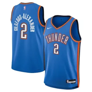 Shai Gilgeous Alexander Oklahoma City Thunder Nike Youth Swingman Jersey Icon Edition Exquisite Blue - Fait à la main - Un produit unique et de qualité