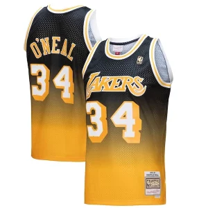 Shaquille O'Neal Los Angeles Lakers Sophistiqué 1996/97 Hardwood Classics Fadeaway Swingman Player Jersey Gold/Black - Événement exclusif - Soyez l'un des premiers à avoir ce maillot