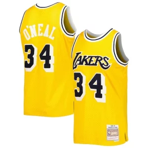 Shaquille O'Neal Los Angeles Lakers 1996/97 Hardwood Classics Off Court Classique Swingman Jersey Yellow - Dernières unités - Ne manquez pas cette opportunité