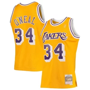 Shaquille O'Neal Los Angeles Lakers 1996/97 Hardwood Classics Swingman Moderne Jersey Gold/Purple/Royal - Fait à la main - Un produit unique et de qualité