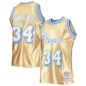 Shaquille O'Neal Los Exclusif Angeles Lakers 75th Anniversary 1996/97 Hardwood Classics Swingman Jersey Gold - Idéal pour les collectionneurs - Qualité premium garantie