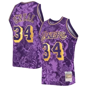 Shaquille O'Neal Los Angeles Lakers Hardwood Classics 1996/97 Admirable Lunar New Year Swingman Jersey Purple - Collectionner ce maillot rare - Augmentez la valeur de votre collection