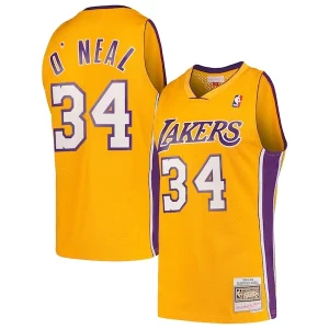 Shaquille O'Neal Los Angeles Lakers Hardwood Classics Swingman Distingué Jersey Gold - Design innovant - Écarte-vous du commun des mortels