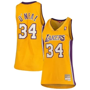 Shaquille O'Neal Los Angeles Lakers Women's Gracieux 1999/00 Hardwood Classics Swingman Jersey Gold - Promotion limitée - Profitez de la réduction avant qu'elle ne soit terminée