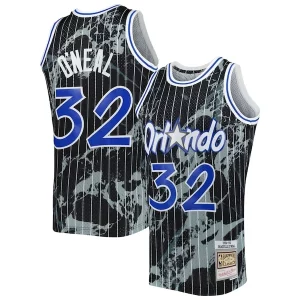 Shaquille O'Neal Orlando Refiné Magic 1994/95 Hardwood Classics Marble Swingman Jersey Black - Fait à la main - Un produit unique et de qualité