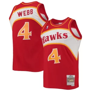 Spud Webb Atlanta Hawks Hardwood Classics Swingman Collectible Jersey Red - Livraison gratuite - Économisez sur les frais d'expédition
