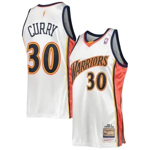 Stephen Curry Golden State Warriors Classique 2009/10 Hardwood Classics Authentic Jersey White - Dernières unités - Ne manquez pas cette opportunité