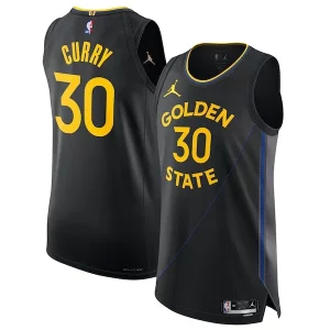 Stephen Curry Golden State Warriors Jordan Brand 2024/25 Authentic Jersey Statement Edition Confortable Black - Garantie satisfaction - Si vous n'êtes pas satisfait