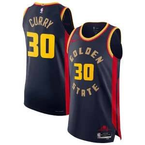 Stephen Curry Golden State Warriors Nike 2024/25 Authentic Player Vibrant Jersey City Edition Navy - Maillot authentique - Reproduit avec soin