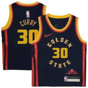 Stephen Curry Golden State Authentique Warriors Nike Preschool 2024/25 Swingman Player Jersey City Edition Navy - Style contemporain - Restez à la mode avec ce maillot
