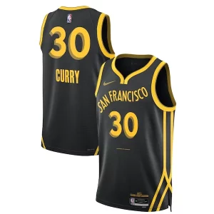 Stephen Curry Golden State Collectible Warriors Nike Unisex 2023/24 Swingman Jersey Black City Edition - Pour les joueurs de basketball amateurs - Adapté à tous les styles de jeu