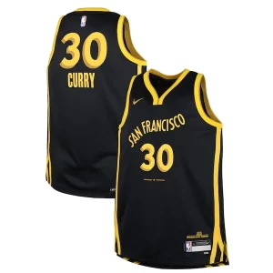 Stephen Curry Golden State Warriors Nike Youth Swingman Replica Jersey Éclatant City Edition Black - Style contemporain - Restez à la mode avec ce maillot
