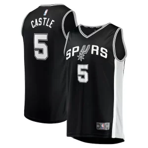 Stephon Castle San Antonio Spurs 2024 NBA Draft Fast Break Player Jersey Icon Personalisable Edition Black - Dernières unités - Ne manquez pas cette opportunité