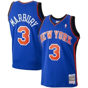 Stephon Marbury New Captivant York Knicks Hardwood Classics Swingman Jersey Blue - Idéal pour les collectionneurs - Qualité premium garantie