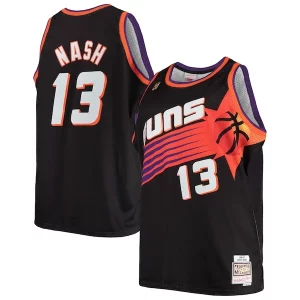 Steve Nash Éclatant Phoenix Suns 1996/97 Big & Tall Hardwood Classics Swingman Jersey Black/White - Nouvelle arrivée - Êtes-vous prêt pour la saison ?