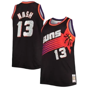 Steve Nash Phoenix Suns Big & Tall 1996/97 NBA 75th Anniversary Diamond Magnifique Swingman Jersey Black - Pour les fans de la ligue - Un maillot authentique de la compétition