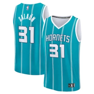 Tidjane Salaun Charlotte Hornets 2024 NBA Draft Fast Break Player Jersey Icon Edition Teal Notable - Édition limitée - Uniques dans leur genre