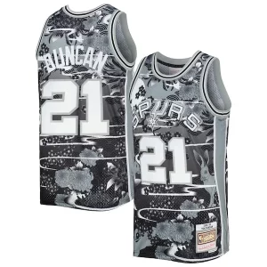 Tim Duncan San Antonio Spurs 1998/99 Hardwood Superbe Classics Lunar New Year Swingman Jersey Silver - Édition limitée - Uniques dans leur genre