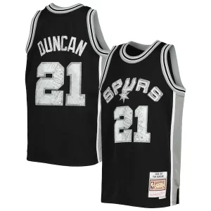 Tim Duncan San Antonio Spurs Youth 1998/99 Hardwood Classics 75th Anniversary Diamond Jersey Collectible - Maillot de championnat - Revivez les victoires glorieuses