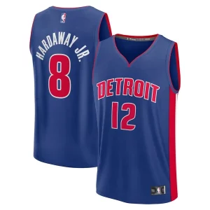 Tim Hardaway Jr. Detroit Admirable Pistons Fast Break Replica Player Jersey Icon Edition Blue - Idéal pour les soirées de sport - Montrez votre style