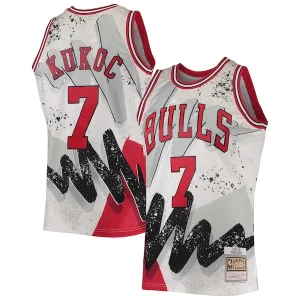 Toni Kukoc Chicago Bulls Hardwood Classics 1995/96 Hyper Hoops Luxueux Swingman Jersey White - Stock limité - Commandez vite votre maillot exclusif