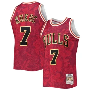 Toni Kukoc Chicago Bulls Hardwood Classics 1997/98 Lunar New Year Swingman Notable Jersey Red - Design innovant - Écarte-vous du commun des mortels