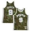 Tony Parker San Antonio Spurs Hardwood Classics 2000/01 Bold Ghost Green Swingman Jersey Camo - Garantie satisfaction - Si vous n'êtes pas satisfait