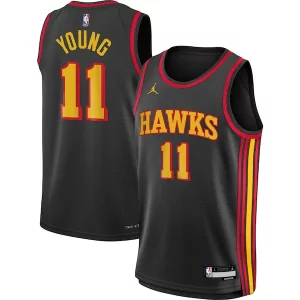 Trae Young Atlanta Hawks Jordan Brand Charming Youth Swingman Jersey Statement Edition Black - Maillot de collection - Un bijou pour les amateurs