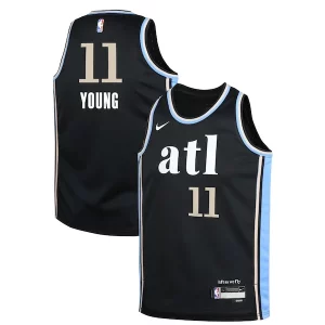 Trae Young Atlanta Hawks Nike Youth Swingman Replica Exclusif Jersey City Edition Black - Offre spéciale - Achetez maintenant et économisez