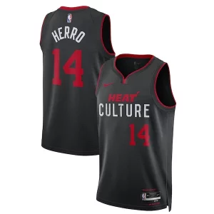 Tyler Herro Miami Heat Nike Unisex 2023/24 Swingman Éclatant Jersey Black City Edition - Pour les joueurs de basketball amateurs - Adapté à tous les styles de jeu