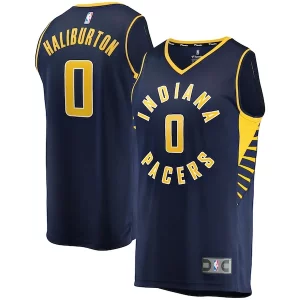 Tyrese Haliburton Splendide Indiana Pacers Fast Break Replica Jersey Icon Edition Navy - Stock limité - Commandez vite votre maillot exclusif