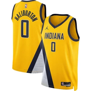 Tyrese Haliburton Bold Indiana Pacers Jordan Brand Unisex Swingman Jersey Statement Edition Gold - Pour les matchs d'athlétisme - Restez frais et confortable