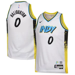 Tyrese Haliburton Indiana Pacers Nike Youth 2024/25 Swingman Player Moderne Jersey City Edition White - Événement exclusif - Soyez l'un des premiers à avoir ce maillot