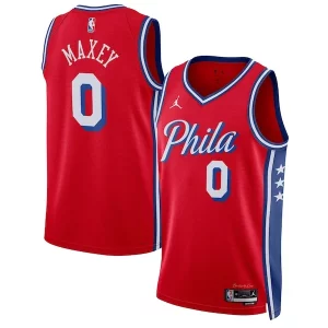 Tyrese Maxey Philadelphia 76ers Jordan Brand Captivant Unisex Swingman Jersey Statement Edition Red - Événement exclusif - Soyez l'un des premiers à avoir ce maillot