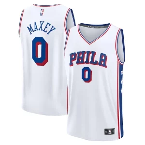Tyrese Maxey Philadelphia 76ers Youth Fast Break Replica Player Jersey Association Charming Edition White - Fait à la main - Un produit unique et de qualité
