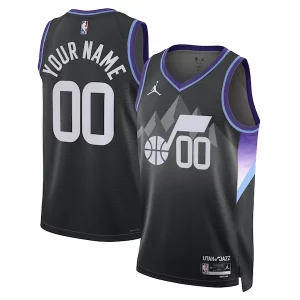 Utah Jazz Luxueux Jordan Brand Unisex 2024/25 Custom Swingman Jersey Statement Edition Black - Édition limitée - Uniques dans leur genre