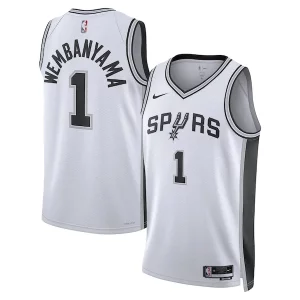 Victor Wembanyama San Antonio Spurs Nike Confortable Unisex Swingman Jersey Association Edition White - Pour les joueurs de basketball amateurs - Adapté à tous les styles de jeu