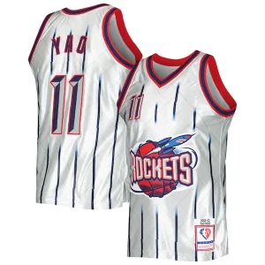 Yao Ming Collectible Houston Rockets 2002/03 Hardwood Classics 75th Anniversary Swingman Jersey Platinum - Vêtement de fan emblématique - Montrez votre amour pour l'équipe