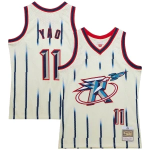 Yao Ming Houston Rockets Chainstitch Swingman Jersey Refiné Cream - Dernières unités - Ne manquez pas cette opportunité