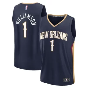 Zion Williamson New Orleans Pelicans Charming Youth Fast Break Replica Player Jersey Icon Edition Navy - Maillot de qualité supérieure - Durable et résistant