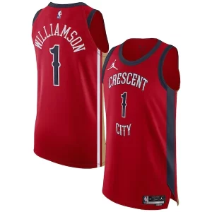 Zion Williamson New Orleans Pelicans Jordan Brand Authentic Admirable Jersey Association Edition Red - Garantie satisfaction - Si vous n'êtes pas satisfait