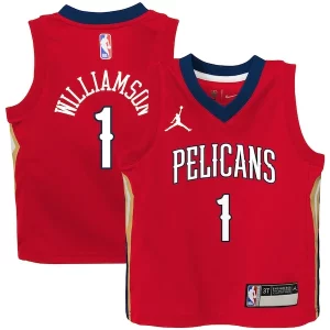 Zion Williamson New Orleans Pelicans Jordan Haut de gamme Brand Toddler 2020/21 Jersey Red Statement Edition - Pour les fans de la ligue - Un maillot authentique de la compétition