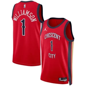 Zion Williamson New Orleans Pelicans Jordan Brand Unisex Swingman Jersey Statement Edition Red Premium - Pour les matchs d'athlétisme - Restez frais et confortable